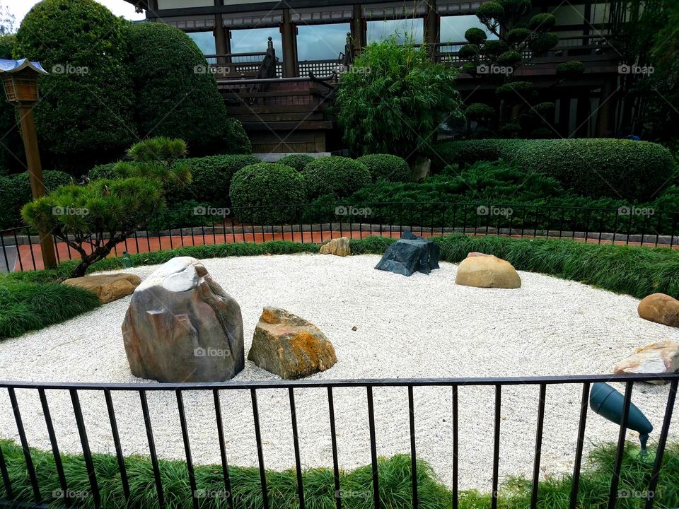 Sand garden in Disney's Epcot World Showcase