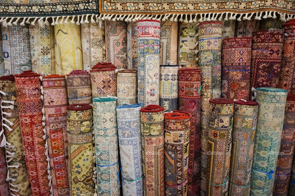 Rolls of carpets