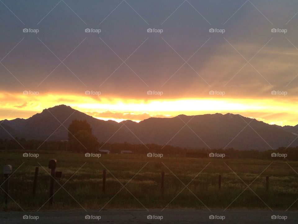 Montana sun set