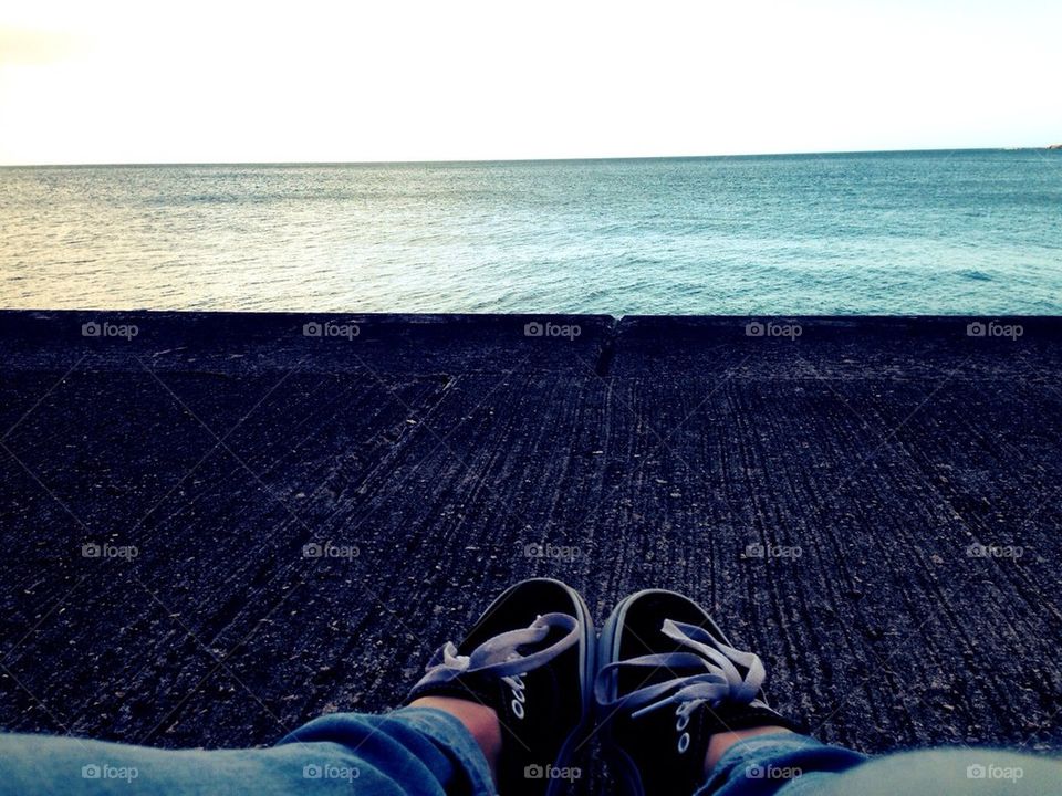 Waiting by the seaside.