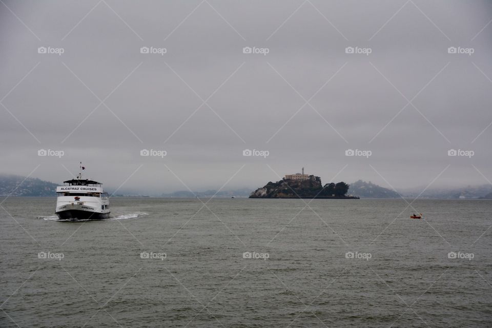 The boats taking you to the Rock aka Alcatraz 