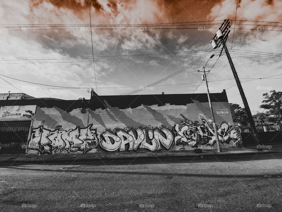 Black and white Street Art