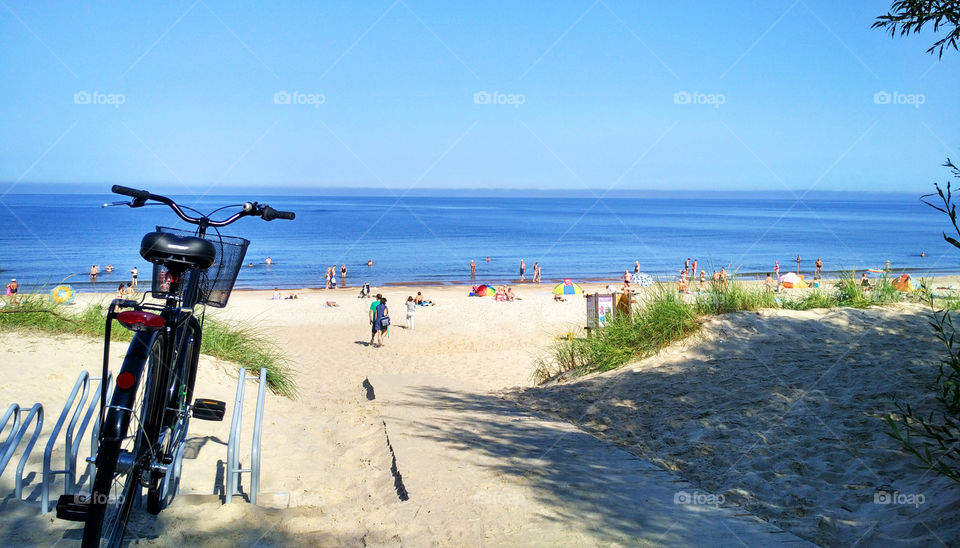 bicycle near the coast of the Baltic Sea