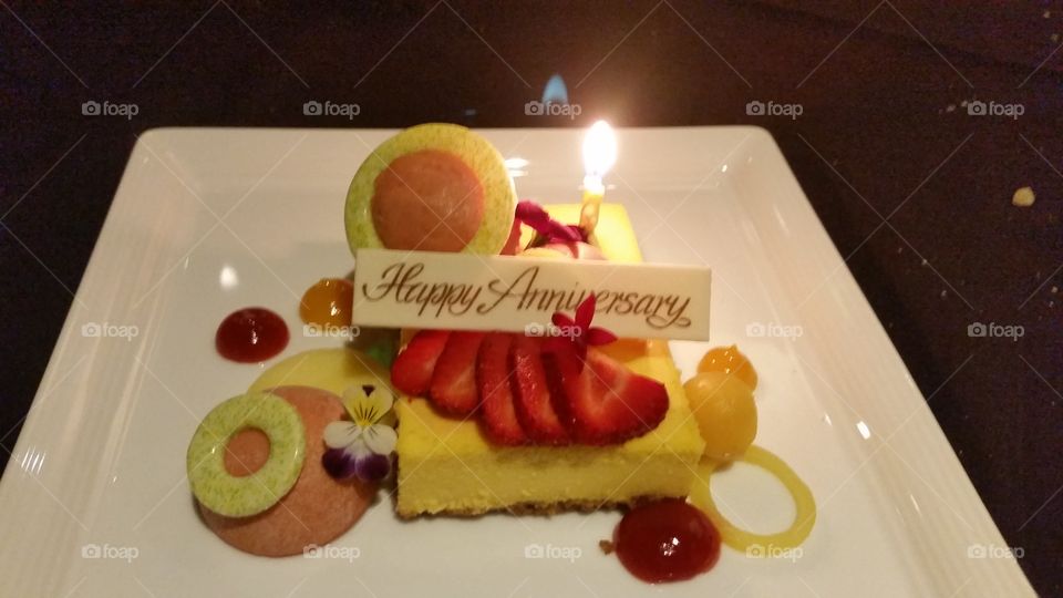 Anniversary Cake Slice