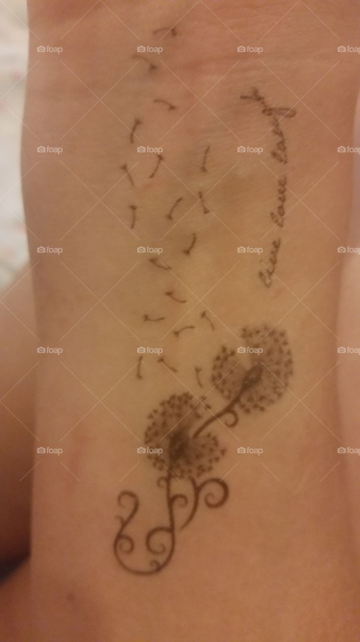 Dandelion tattoo