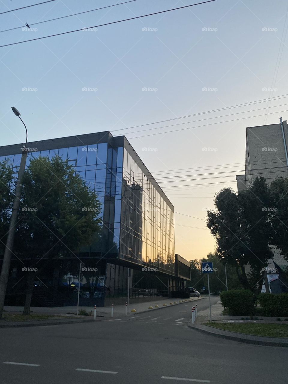 Sunrise summer old city 