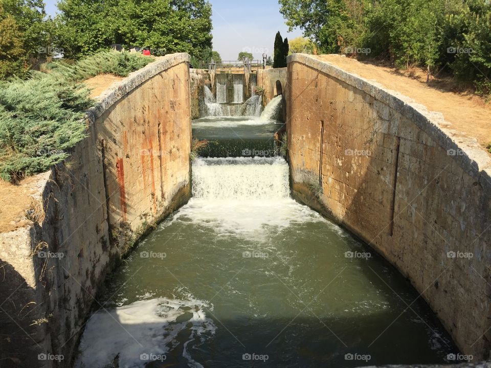 Waterfall of Canal de Castilla