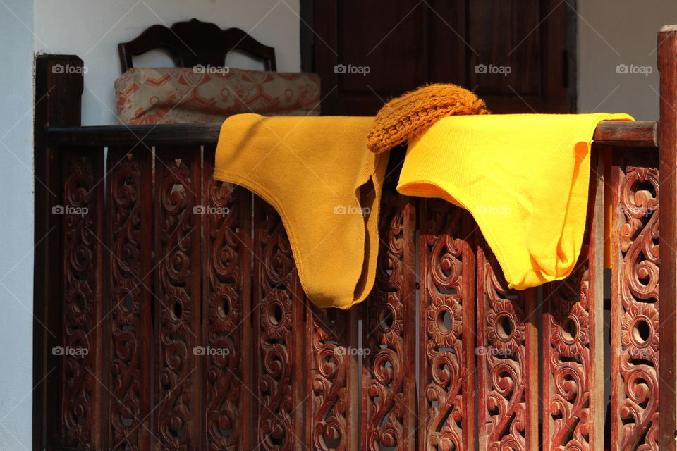 Monks clothes drying at Luang Prabang Laos - January 2016