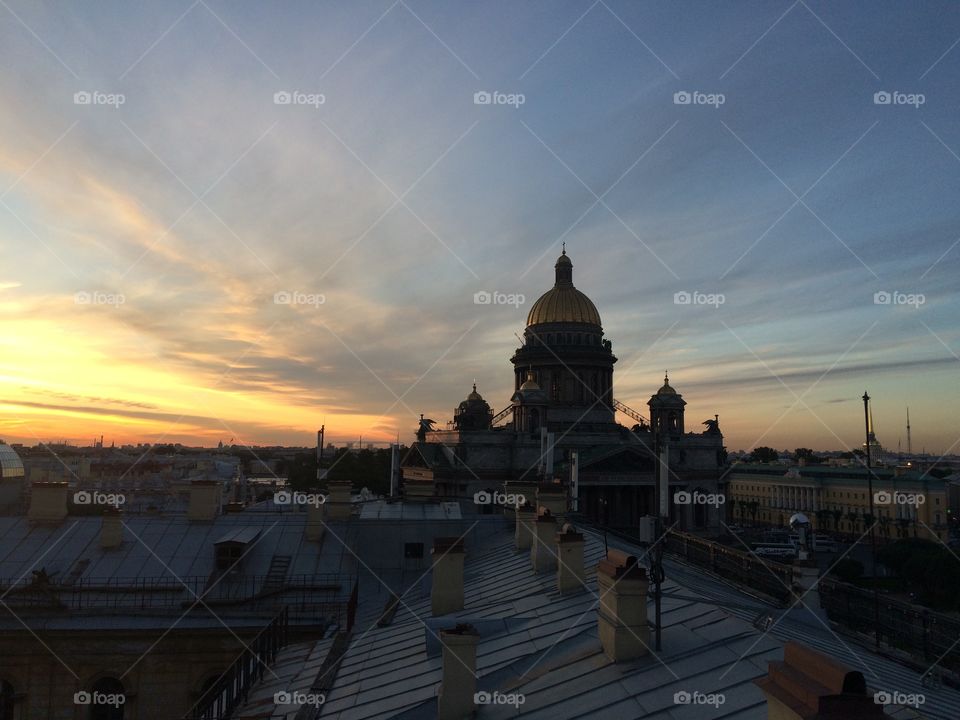 Dome of St Isaac's Cathedral in Saint Petersburg Russia