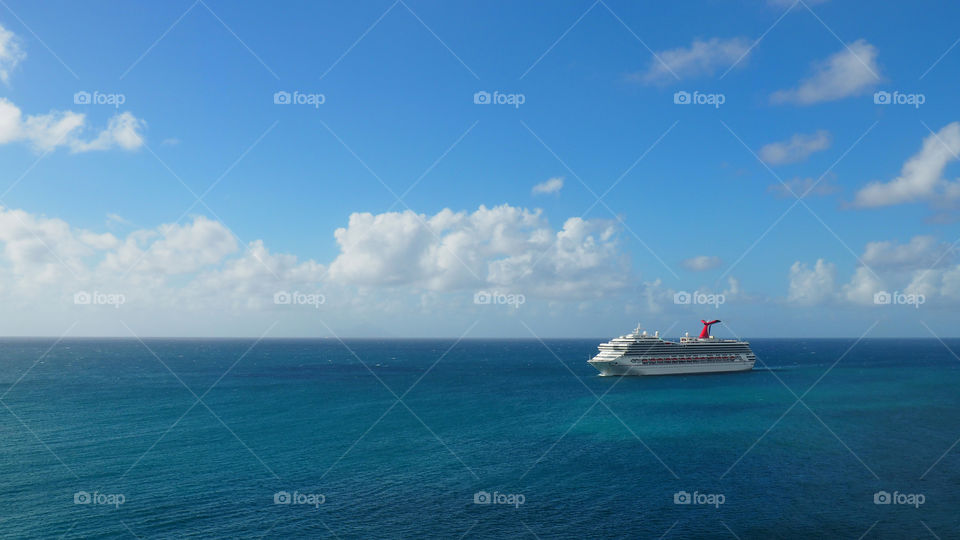 Cruise ship at sea vacation cruising trip travel