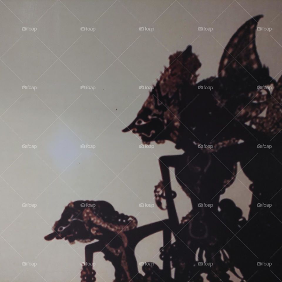 Wayang silhouette, a tradition from Indonesian Java