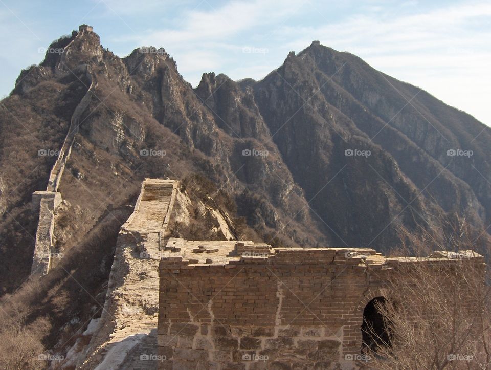 Hiking the ruins of the Great Wall north of Beijing, China. 