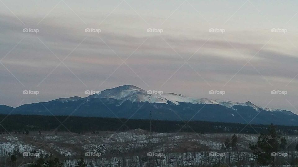 Beautiful snow covered mountains