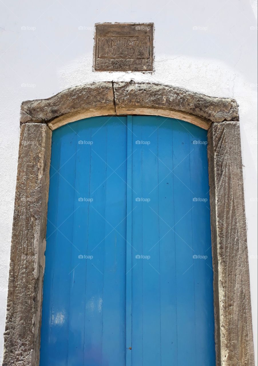 Door of a poor church in Brazil