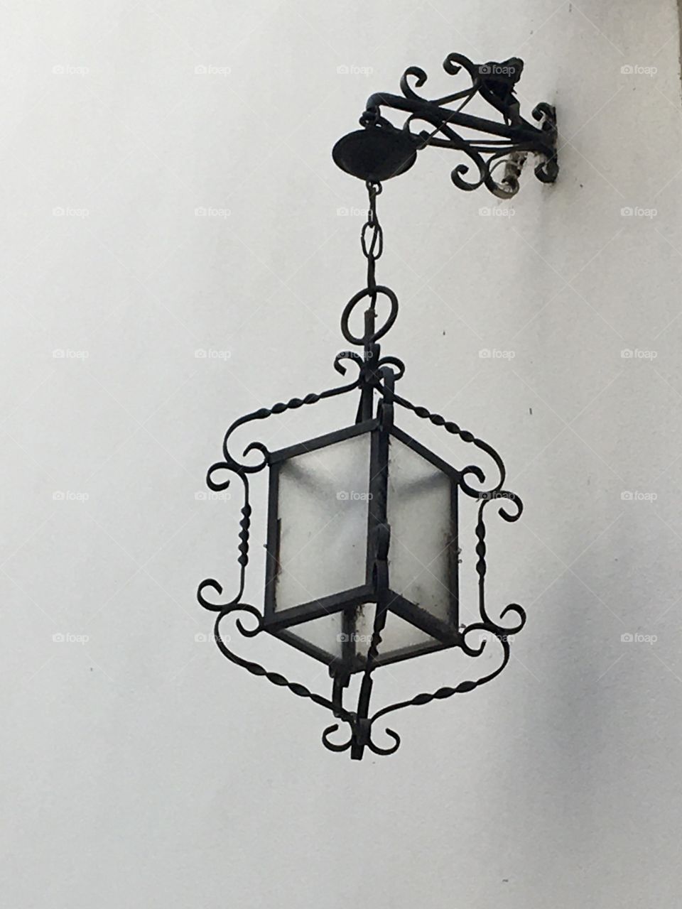 Artistic street lantern in Spanish style