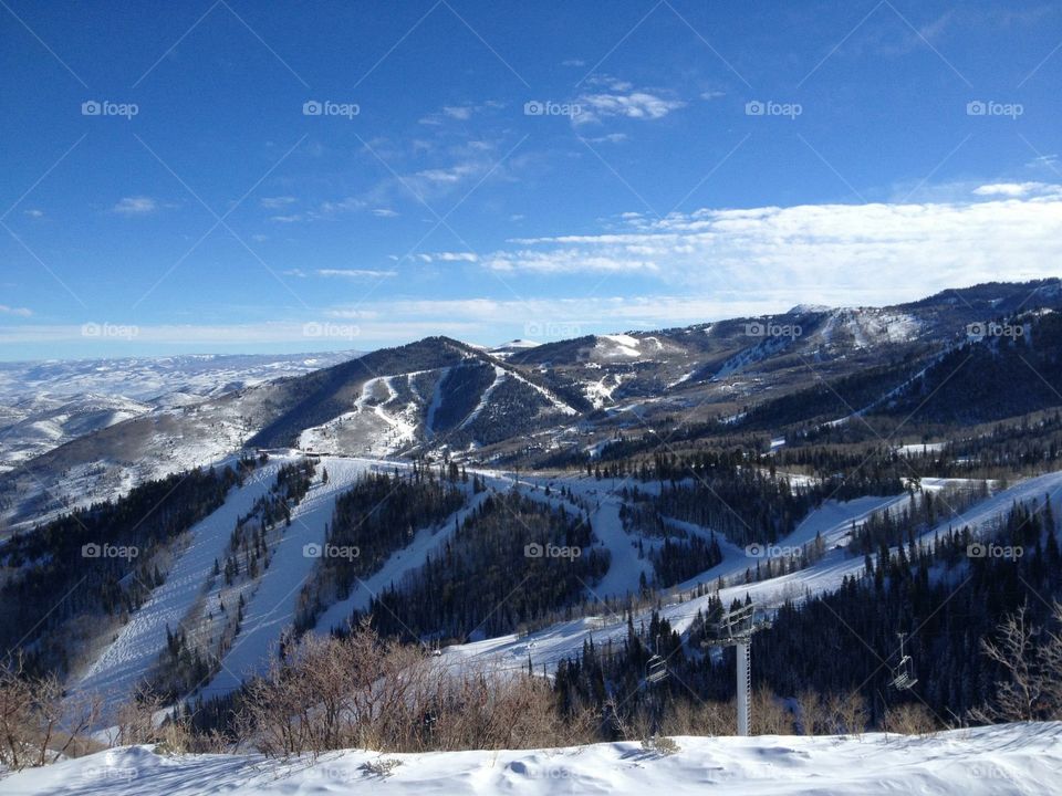 Ski mountains in Park City, Utah