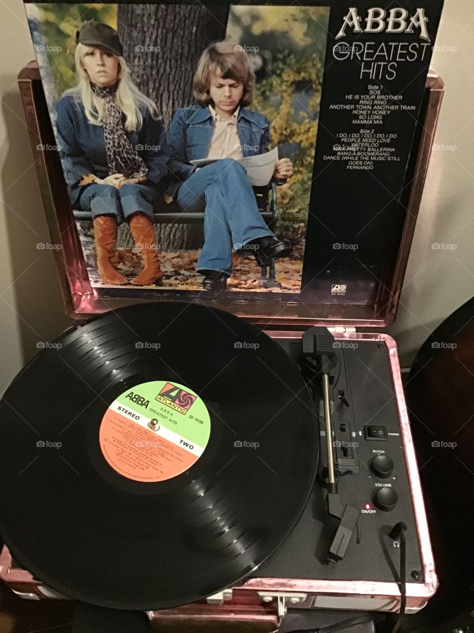 Listening to ABBA on LP