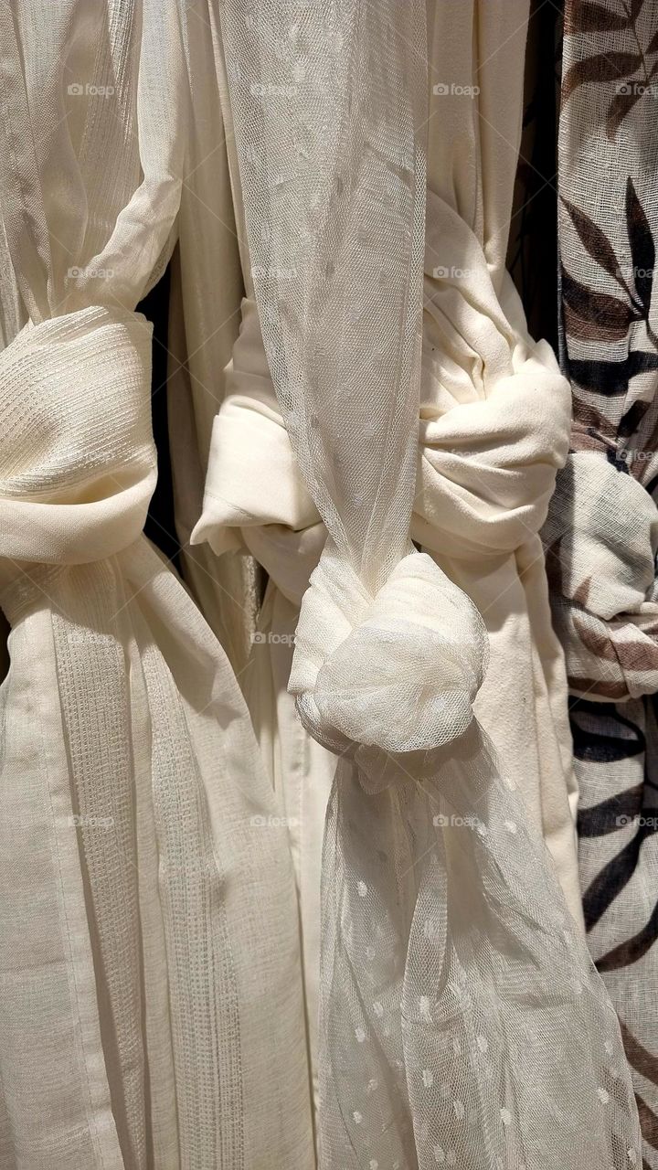 The texture of the fabrics