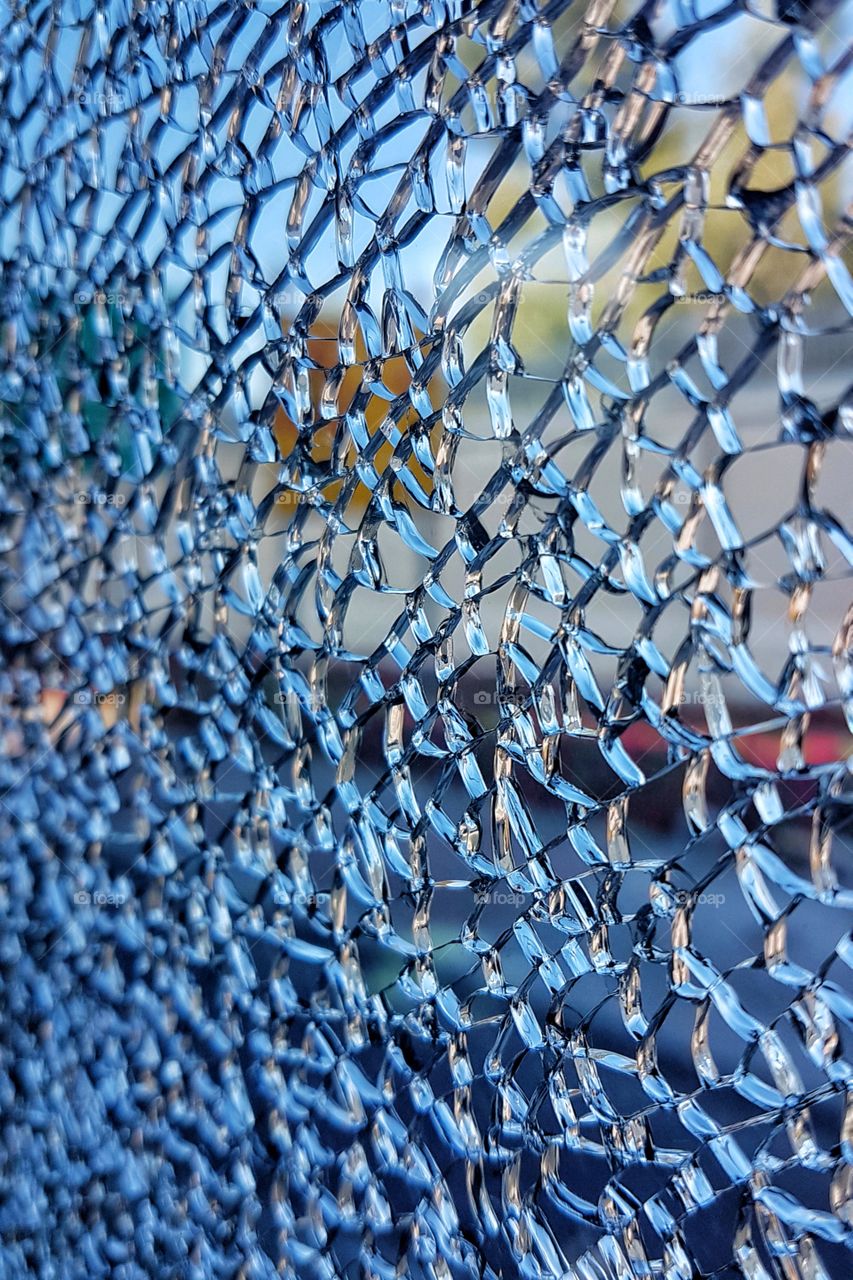 cracked tempered glass