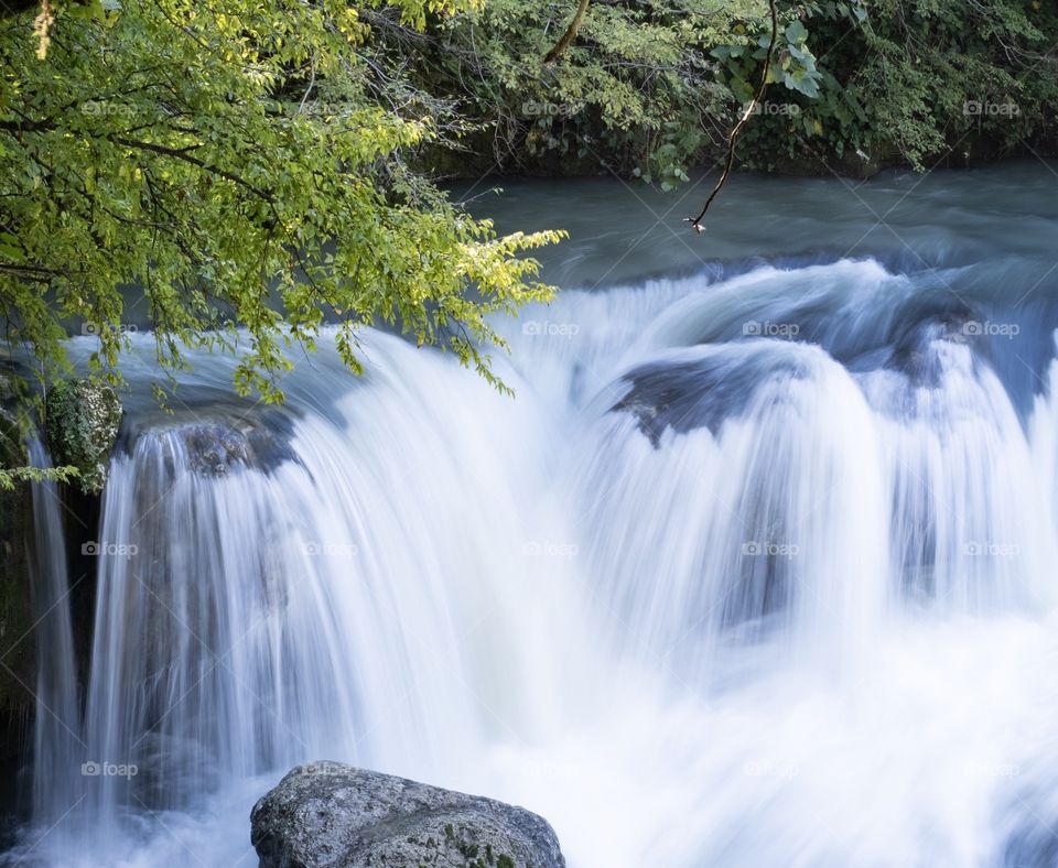 Beautiful waterfall, Martvili canyon in Georgia 