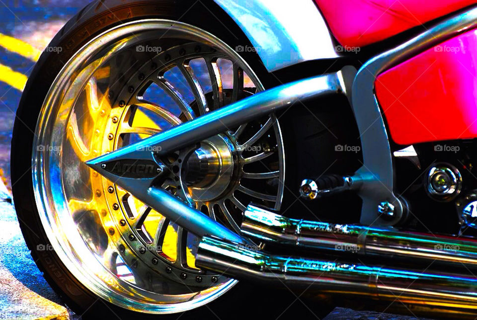 wheels shiny motorcycle exhaust by kikicheeky
