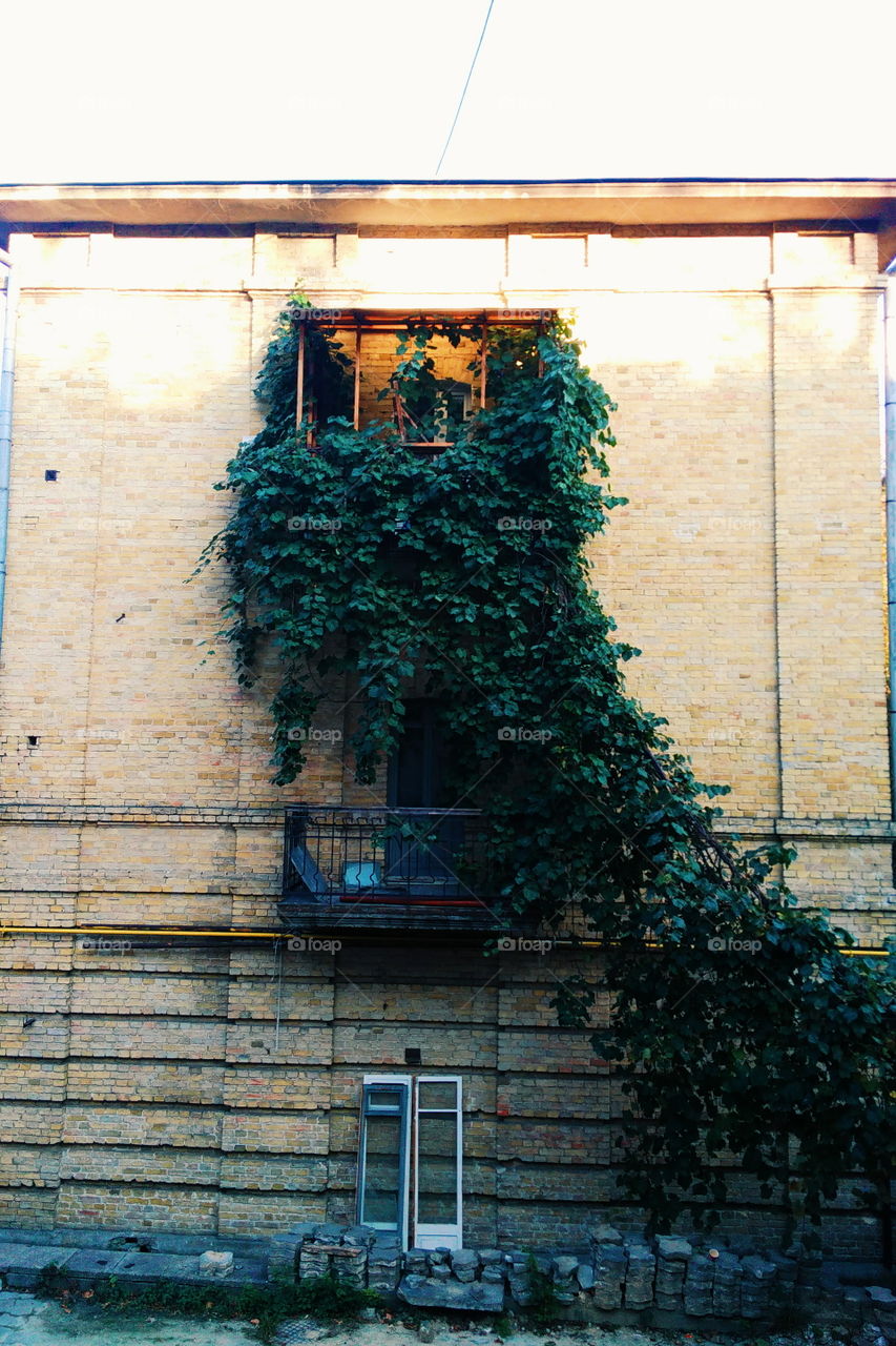 old balcony of the house