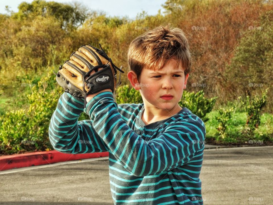 Young Baseball Pitcher