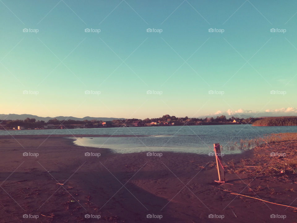 confluence. river and sea