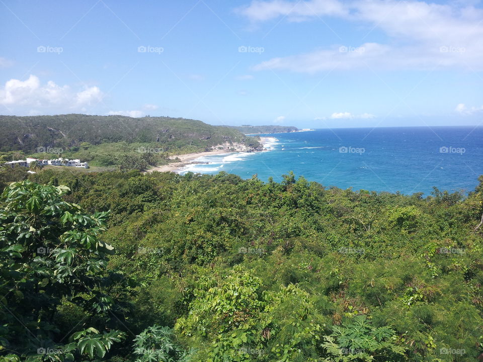 View of Guajataca Beach, Isabela, Puerto Rico