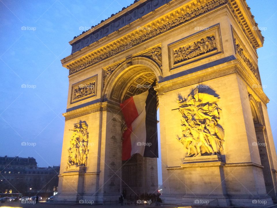 Triumph. Arc de Triomphe in Paris, France