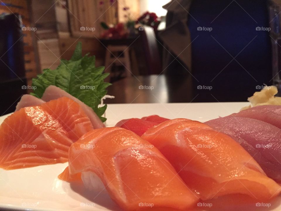 Sushi and sashimi