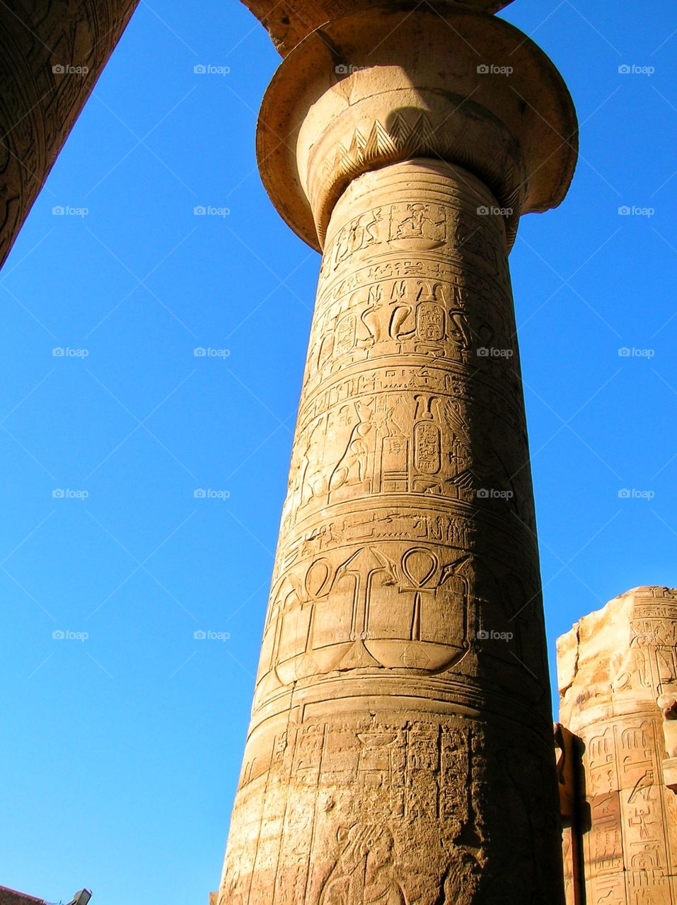 2 centuries BC this temple piller rose toward the sky to honor the gods. Egypt