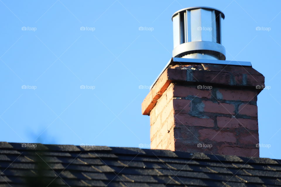 Chimney on the rooftop 