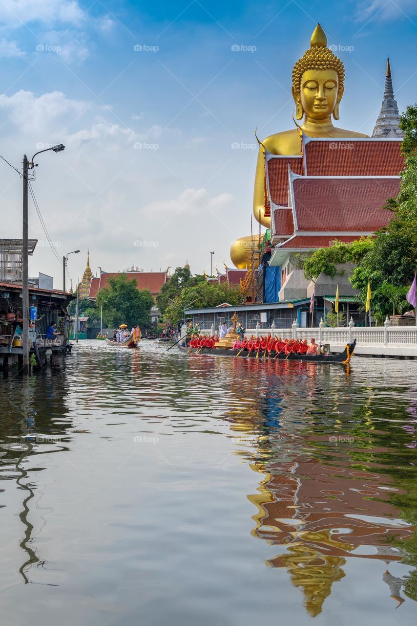Big Buddha and reflection in river