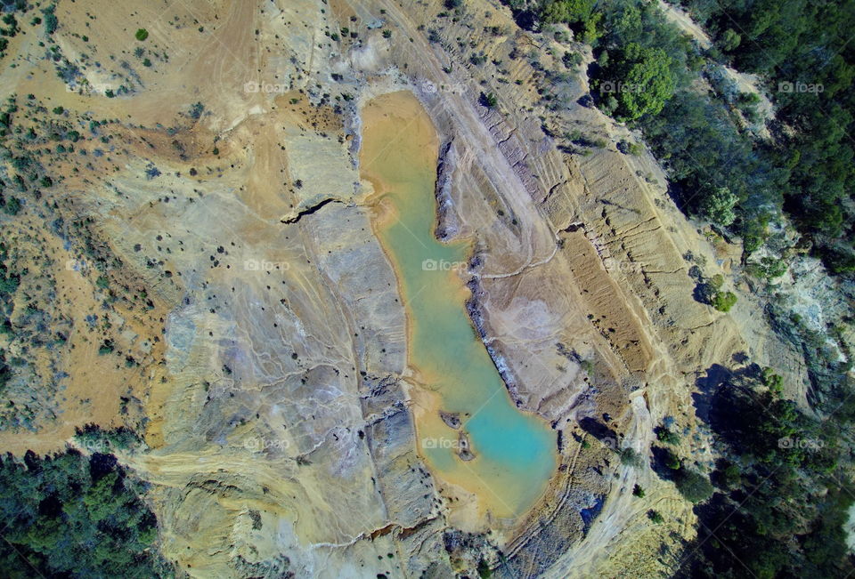 Red hill quarry Perth Western Australia from above