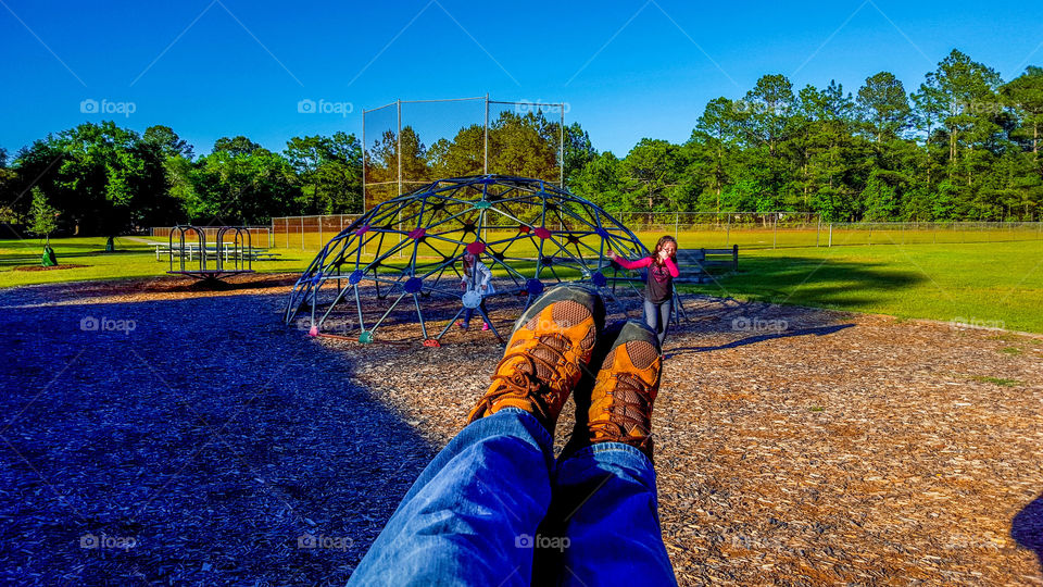 Never too old for a swing.