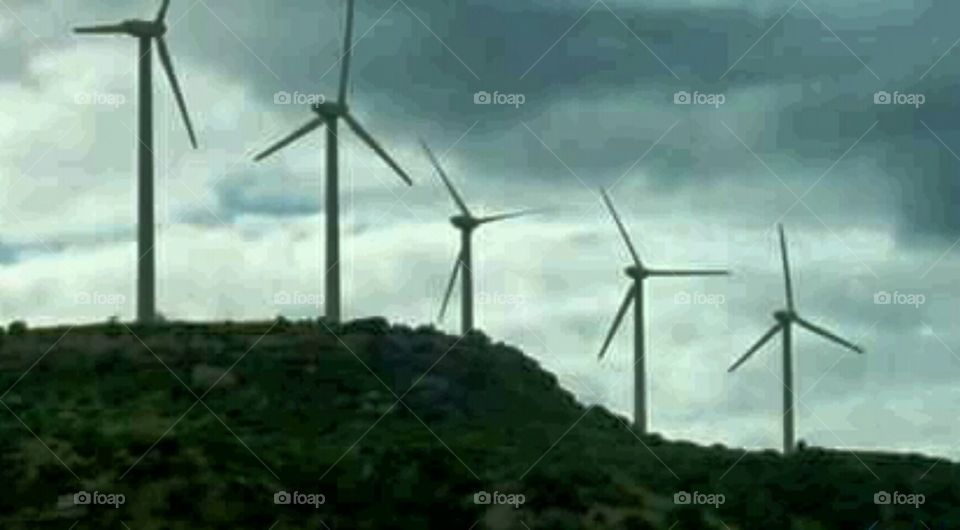 Windmills in rural West Texas