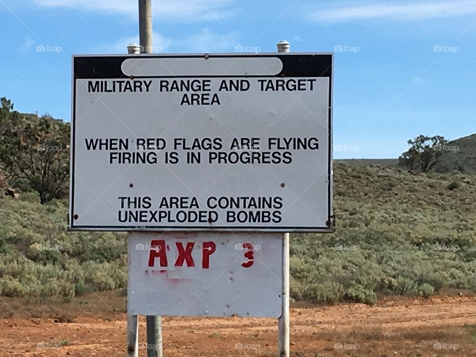 Australian military missile range and target training grounds