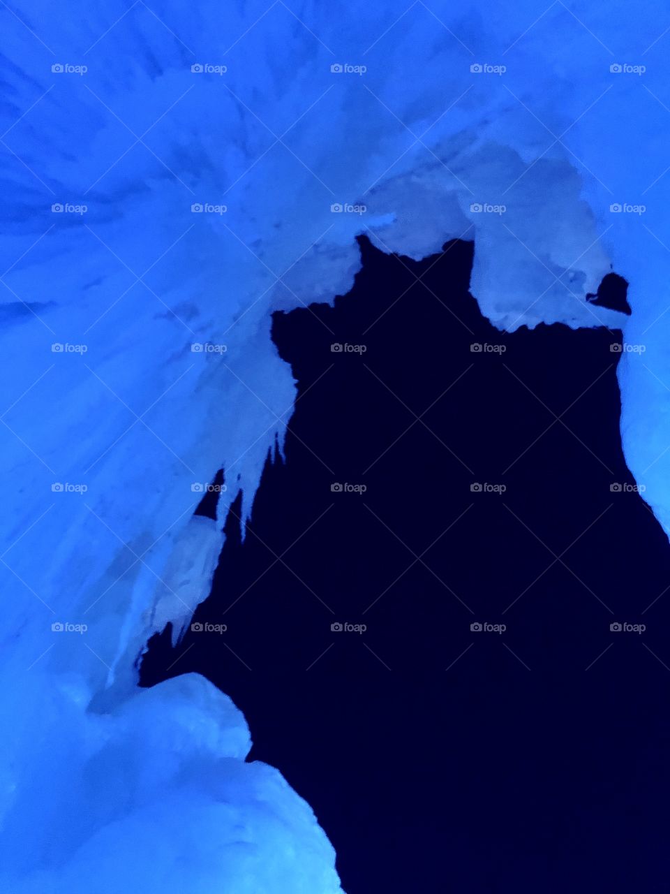 A cold dark walk through the frozen ice castle.