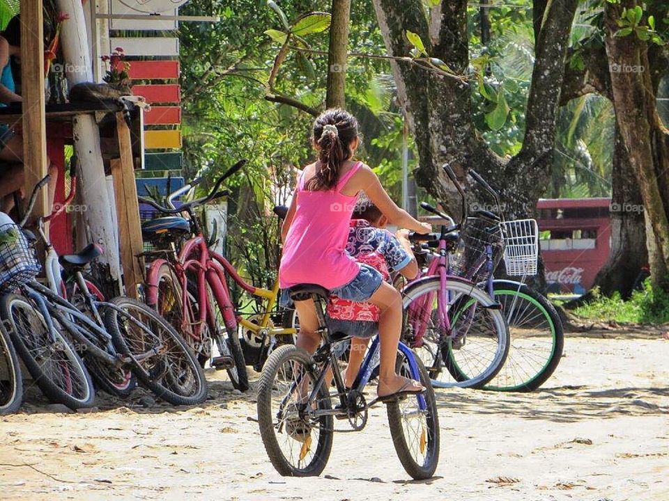 Girl on bike 