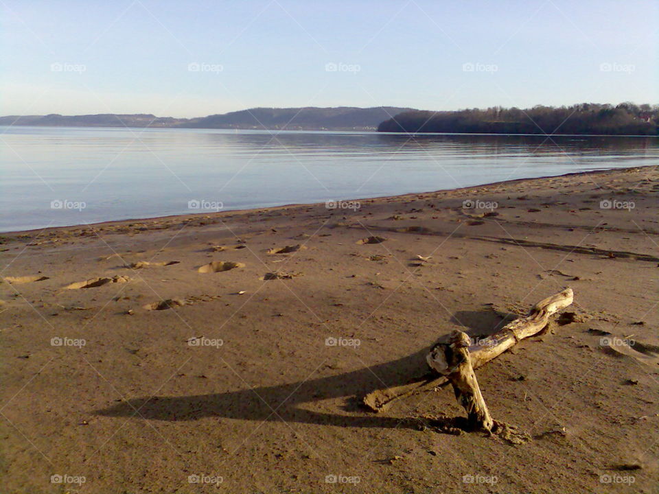 On the beach..