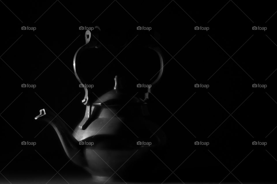 kettle on a dark background