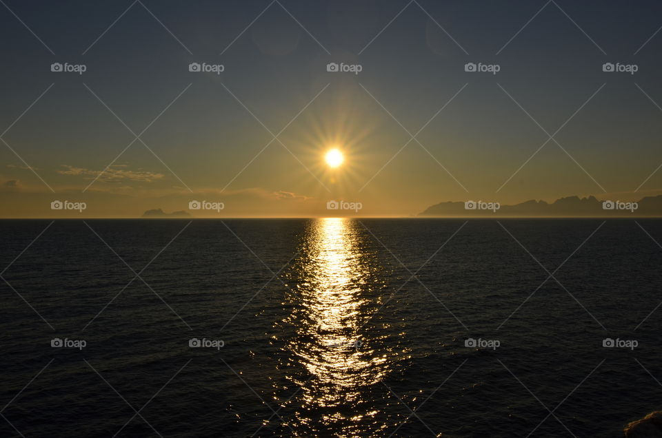 Sunset over sea