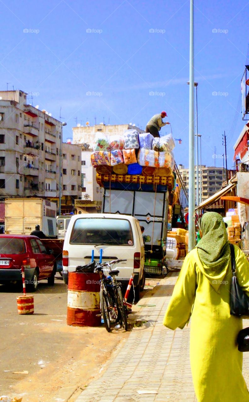 Hustle Bustle ... busy Casablanca street