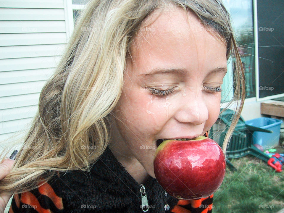 Big Apple- this little princess isn’t afraid to get her face wet, and she always goes for the biggest Apple. 