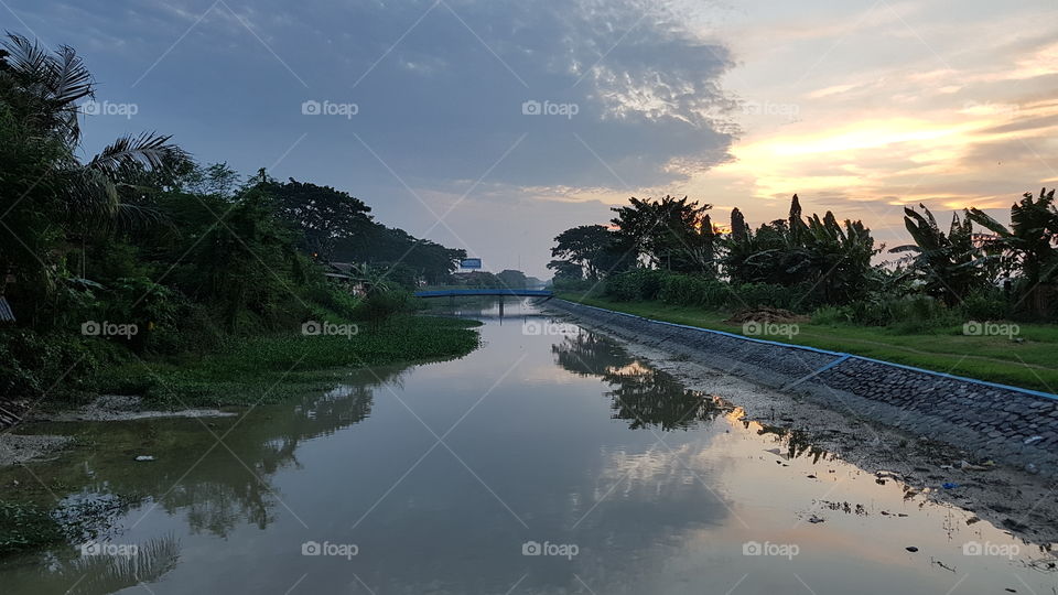 sunset from the river