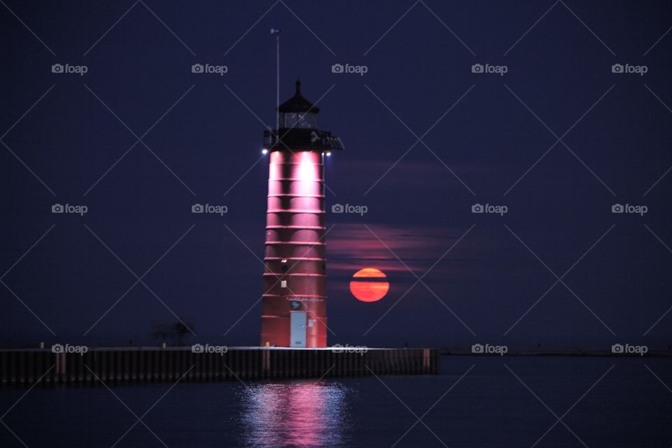 Supermoon on the Harbor