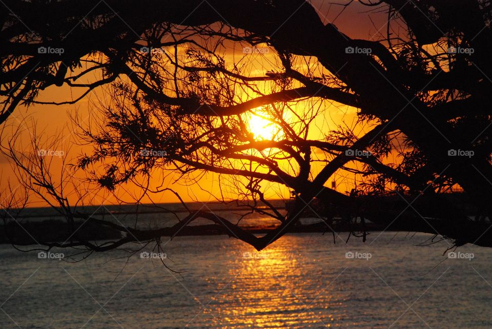 Sunset over Lake Huron from Goderich Ontario Canada 