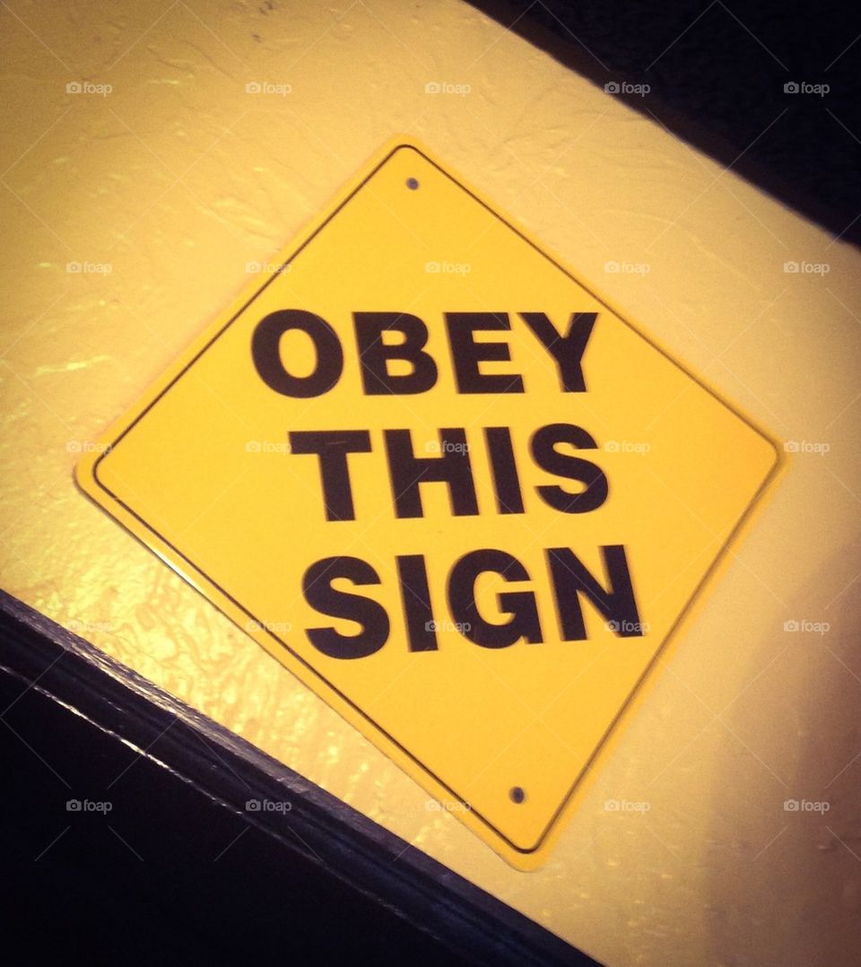 Obey signs