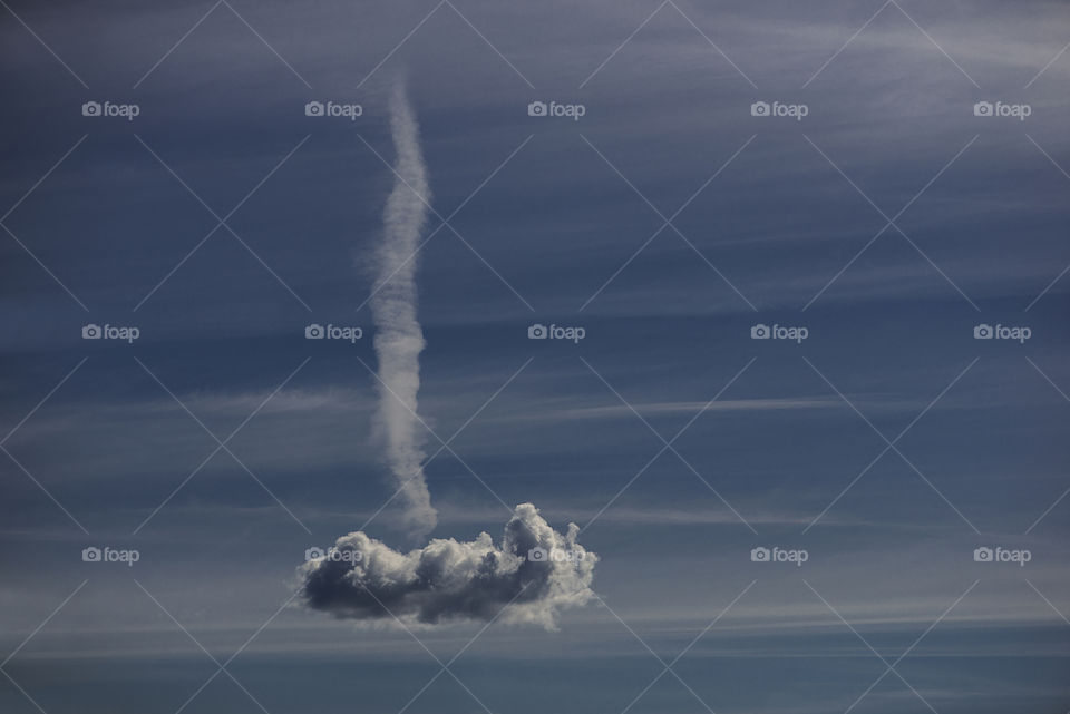 Boat of cloud on blue sky